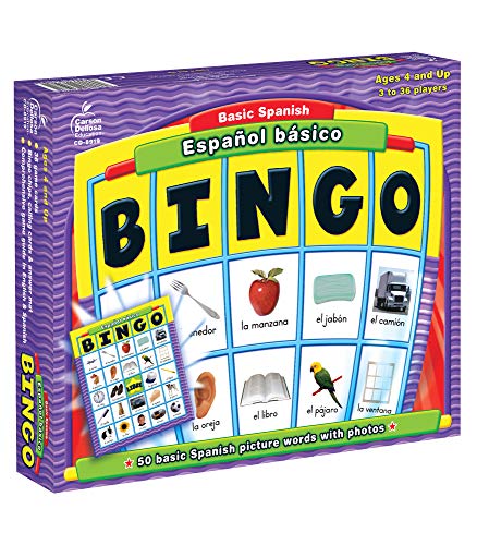 Basic Spanish Bingo Game for Kids and Families