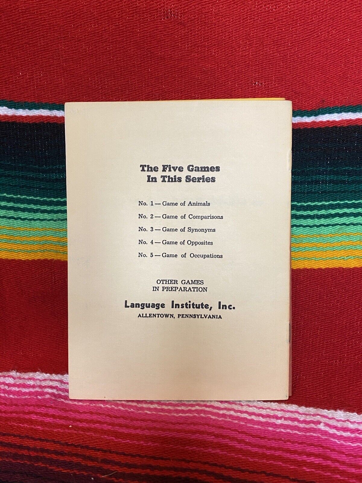 Juego Vintage para Aprender Español