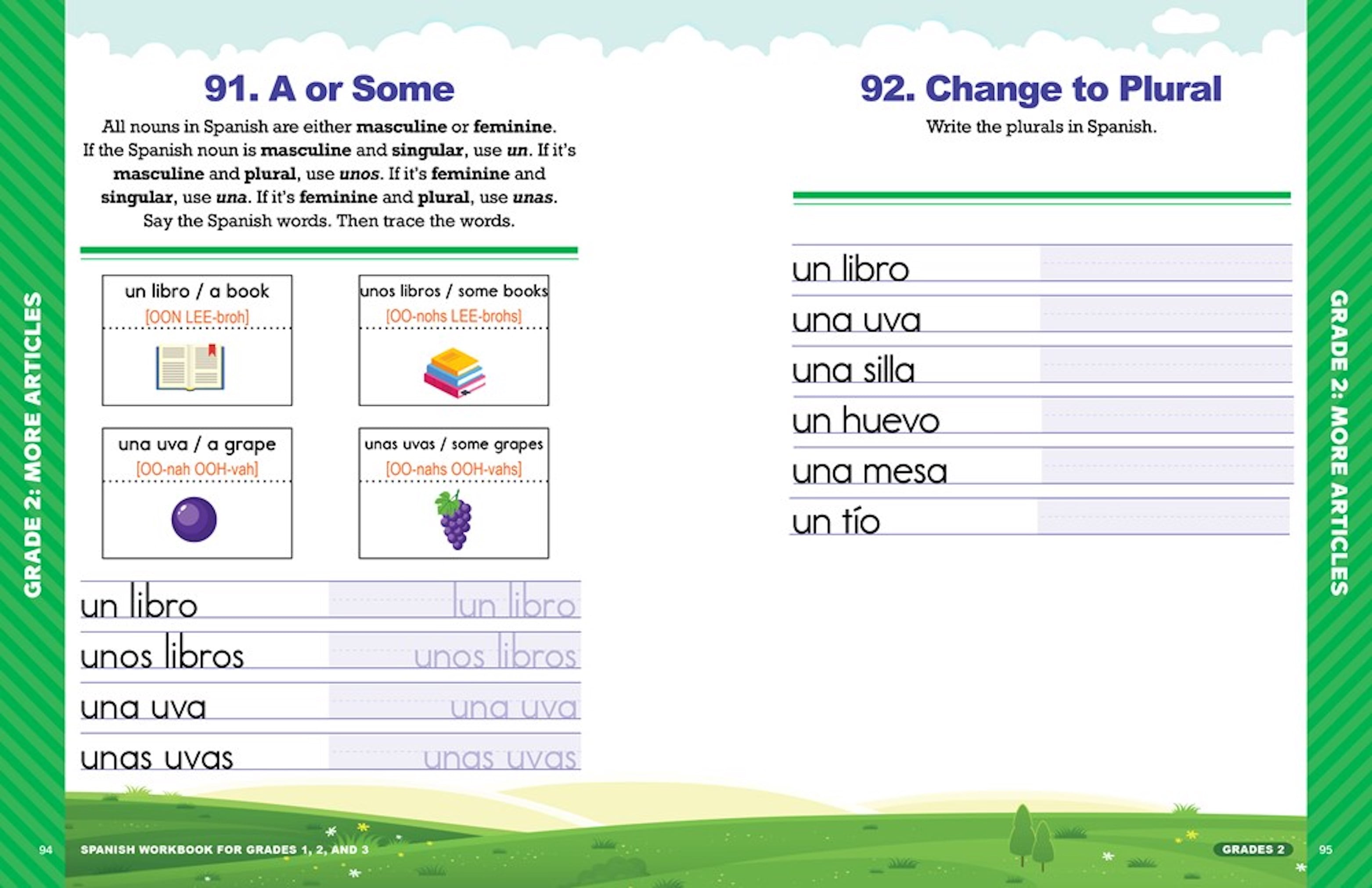 Spanish Workbook: Fun Exercises for Kids 6-9
