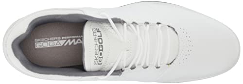 Skechers Men's White/Grey Spikeless Golf Shoe 10.5