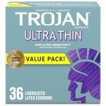 Trojan Ultra Thin Lubricated Condoms - 36 Count