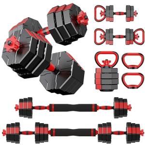 Prapark 4-in-1 Adjustable Dumbbell Set for Home Gym