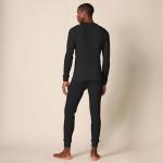 Men's Black Thermal Long Johns Underwear Set