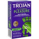 TROJAN Extended Pleasure Climax Control Condoms - 12 Count