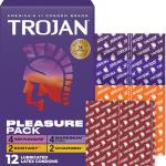 Trojan Pleasure Pack: 12 Assorted Lubricated Condoms