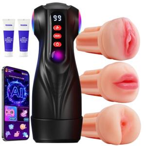 Uoffile Men’s Masturbator with App Control & Lights