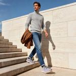 Bruno Marc KnitFlex Mesh Sneakers for Men, Grey