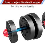 BCBIG Adjustable 20lb Dumbbells and Barbell Set