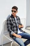 Alex Vando Men’s Long Sleeve Plaid Flannel Shirt