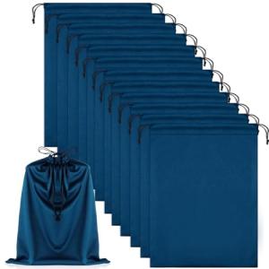 12 Pack Satin Pouches with Drawstring for Toys