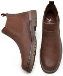 Jousen Waterproof Brown Chelsea Boots for Men