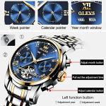OLEVS Men's Blue Automatic Tourbillon Stainless Steel Watch