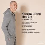 Men's Sherpa-Lined Full-Zip Hoodie, Dark Brown