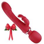 Silicone Rabbit Ears Pleasure Toy for Couples