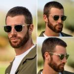 WearMe Pro Polarized Rounded Square Sunglasses for Men