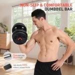 UKEEP Adjustable Dumbbells and Barbell Set