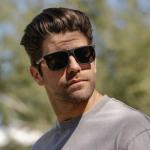 WearMe Pro Polarized Narrow Square Sunglasses - Matte Black