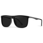 WearMe Pro Polarized Narrow Square Sunglasses - Matte Black