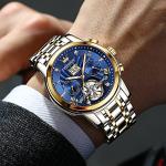 OLEVS Men's Luxury Automatic Skeleton Watch
