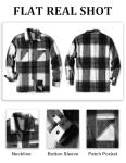 COOFANDY Men's Lightweight Flannel Plaid Shirt Jacket