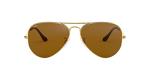 Ray-Ban Classic Aviator Sunglasses, Gold/Brown 58mm