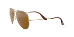 Ray-Ban Classic Aviator Sunglasses, Gold/Brown 58mm