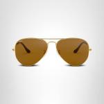 Ray-Ban Classic Aviator Sunglasses, Gold/Brown 58mm