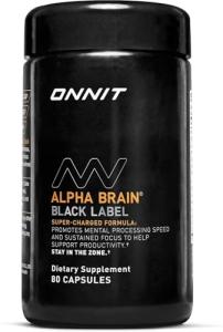 ONNIT Alpha Brain Black Label Capsules for Focus