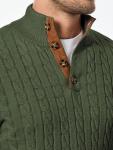 Men's Vintage Cable Knit Fisherman Sweater, Green