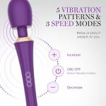 Powerful Waterproof Wand Vibrator with 5 Modes