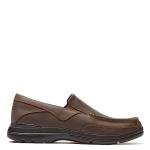 Rockport Men's Chocolate Slip-On Shoes, Size 11