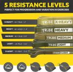 Resistance Bands Set for Men - 5 Pull-Up Bands