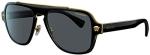 Versace Men's Black Sunglasses with Dark Grey Lenses