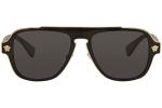 Versace Men's Black Sunglasses with Dark Grey Lenses