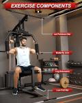 Compact Home Gym Machine with 100LB Weights