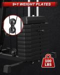 Compact Home Gym Machine with 100LB Weights