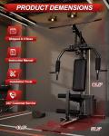 Compact Home Gym Machine with 100LB Weights