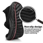 Feethit Men's Lightweight Slip-On Walking Shoes Black