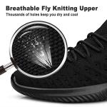 Feethit Men's Lightweight Slip-On Walking Shoes Black