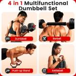 BDSHE 45lbs Adjustable Dumbbell Set for Home Gym