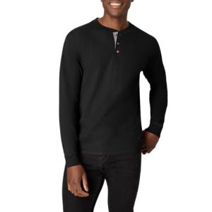 Hanes Men's Beefy Long Sleeve Henley Shirt