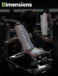 Yoleo Adjustable Foldable Weight Bench for Workouts