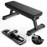 Foldable Flat Bench for Weight Training & Abs