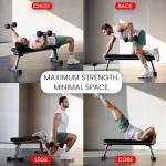 Foldable Flat Bench for Weight Training & Abs