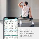 Foldable Flat Bench for Weight Training & Abs