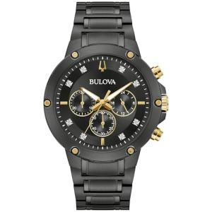 Bulova Men's Black Diamond Chronograph Watch 43mm