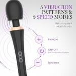 Powerful Waterproof Silicone Wand Massager for Men
