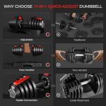 Yaheetech Adjustable Dumbbell Set for Home Gyms