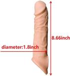 Super Silicone Sleeve Extender for Men (8.7", Flesh)