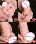 Super Silicone Sleeve Extender for Men (8.7", Flesh)